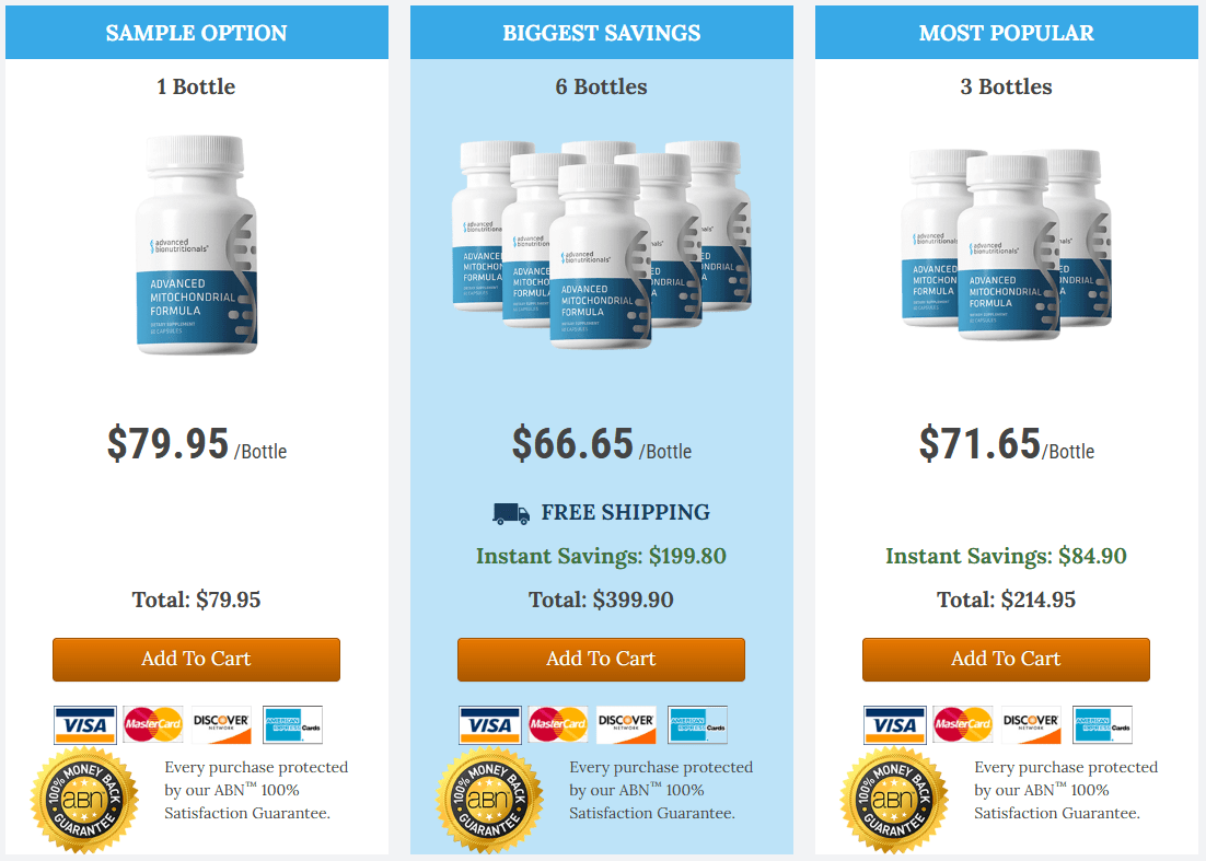 Buy Advanced Mitochondrial Formula 1 Bottle